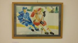 Cselez (Hokisok) / My painting: Dribble (Hockey players)                       